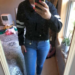 Forever 21 black and white striped long sleeve